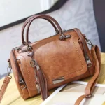 New Flowers Pendant Handbag Women's Fashion Boston Bags Single Shoulder Bag Ladies Crossbody Bag Pu Messenger Bag Women Bag - Image 4